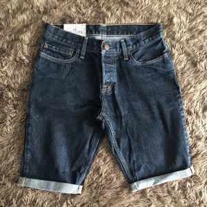 Dark Blue Denim Shorts